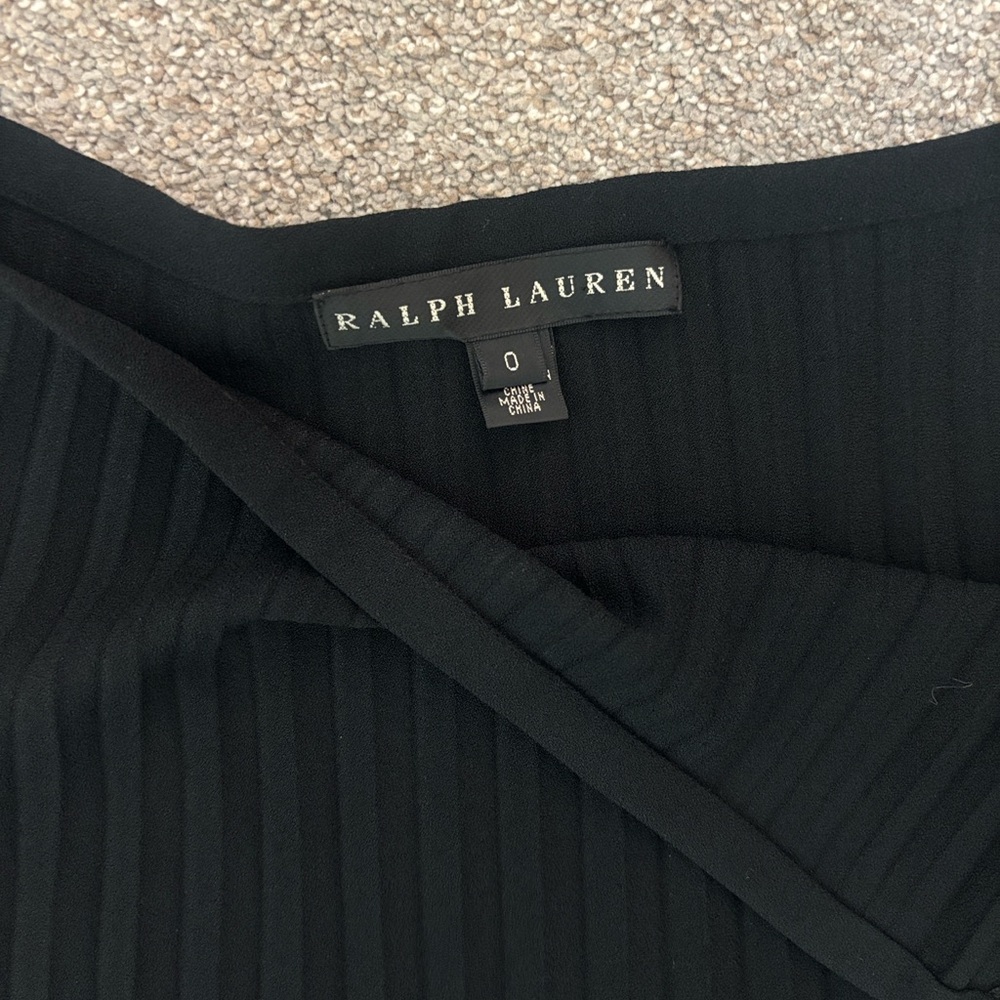Ralph Lauren Black A-Line Ribbed Skirt